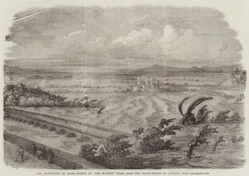 Die Überschwemmung in Lyon, Wirkung des Mistral-Windes auf die Flut